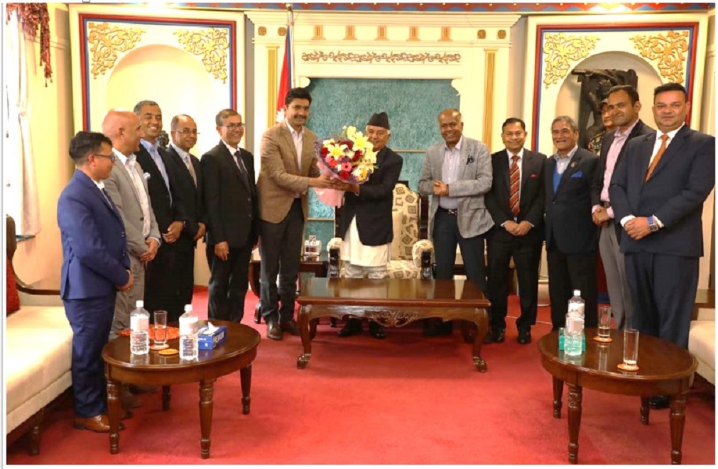 नवनियुक्त सम्माननीय राष्ट्रपति रामचन्द्र पौडेलसँग नेपाल उद्योग परिसंघको बधाई तथा भेटघाट